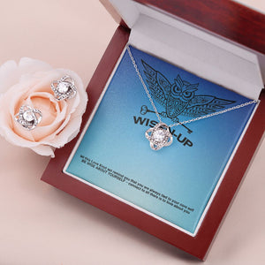 BE WISE JEWELS ~ Love Knot Earrings And Necklace Set